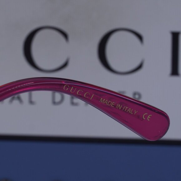 Gucci GG0717O 004 Rectangle Eyeglasses 47mm – Transparent Pink - Picture 6 of 9